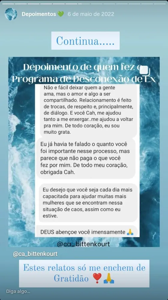 Depoimento sobre o Programa de Desconexão de Ex